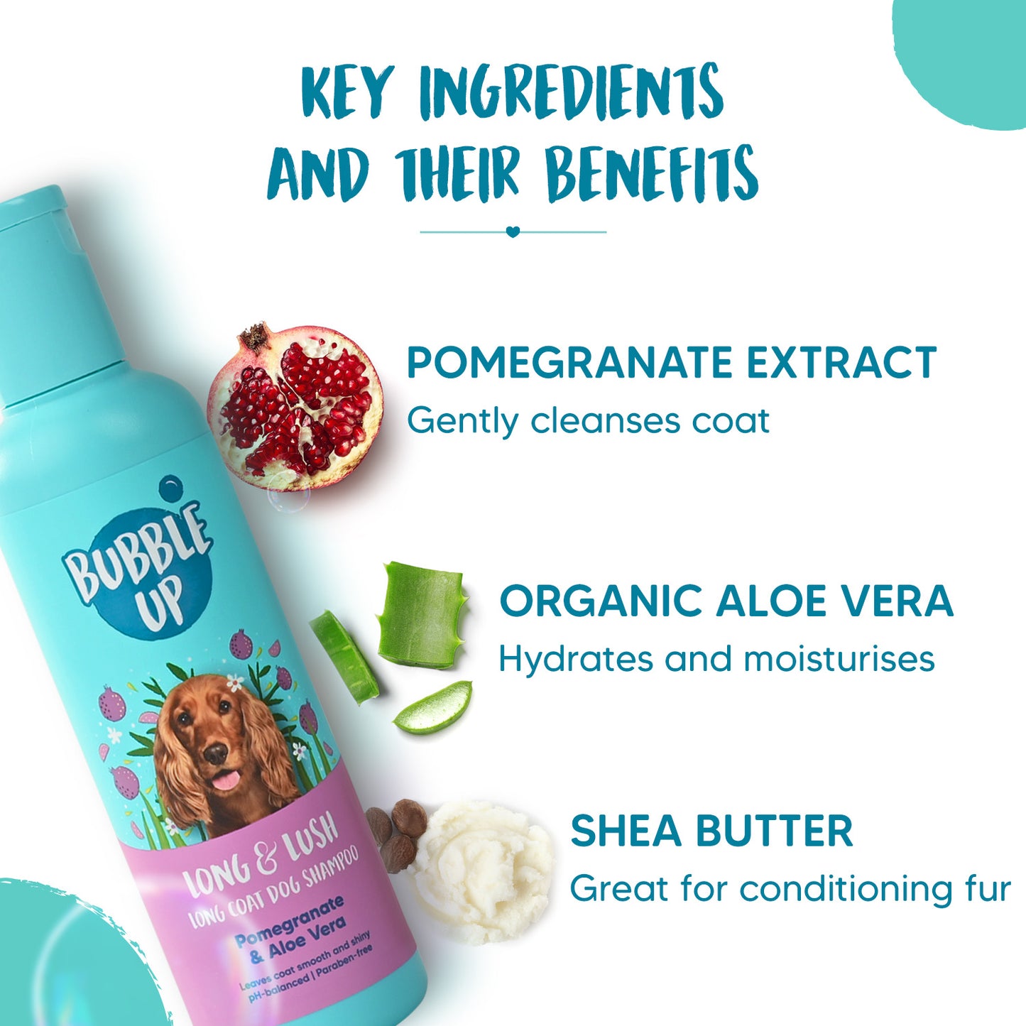 Bubble Up - Long & Lush Long Coat Dog Shampoo - Heads Up For Tails