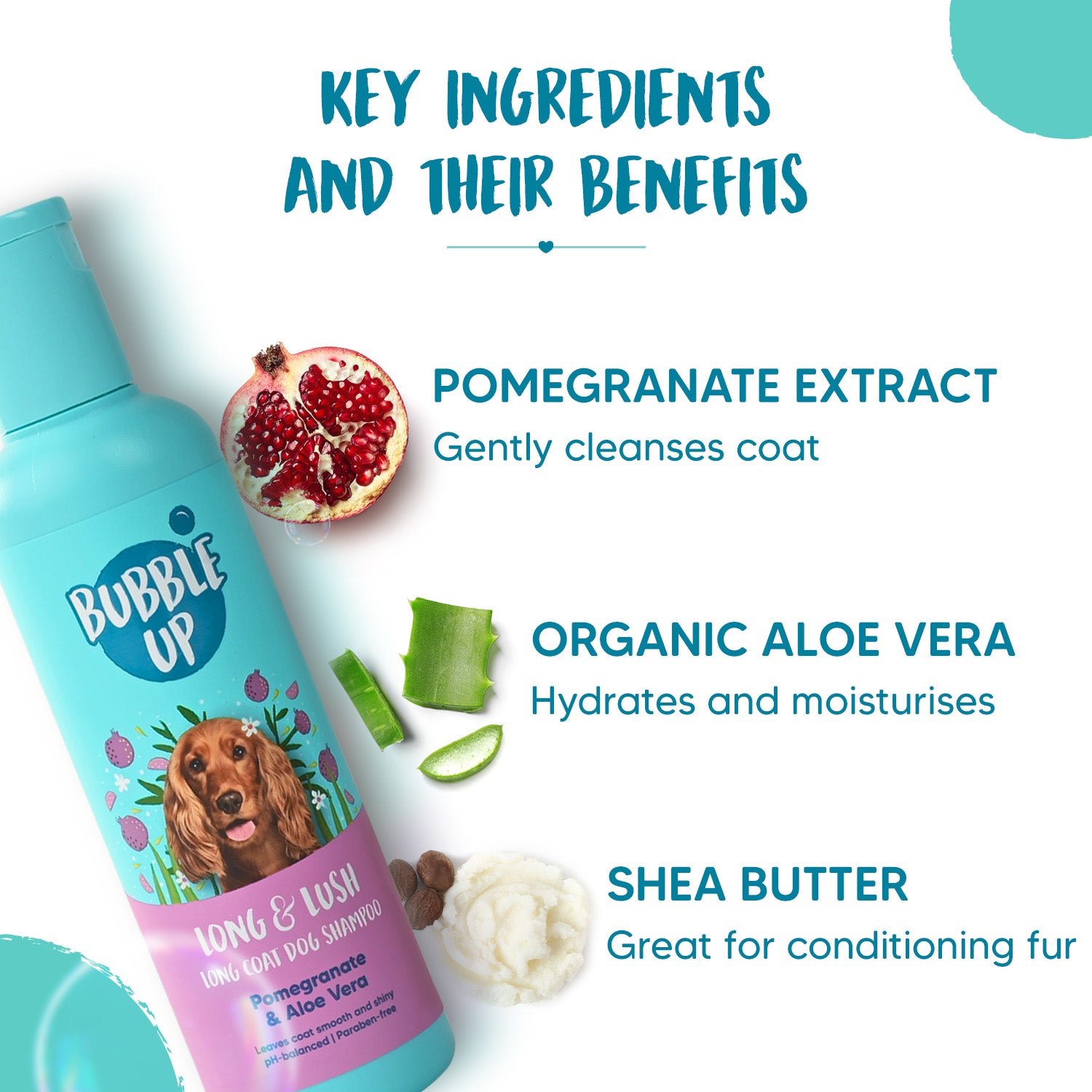 Bubble Up - Long & Lush Long Coat Dog Shampoo - Heads Up For Tails