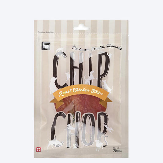 Chip Chops Dog Treats - Roast Chicken Strips - Heads Up For Tails