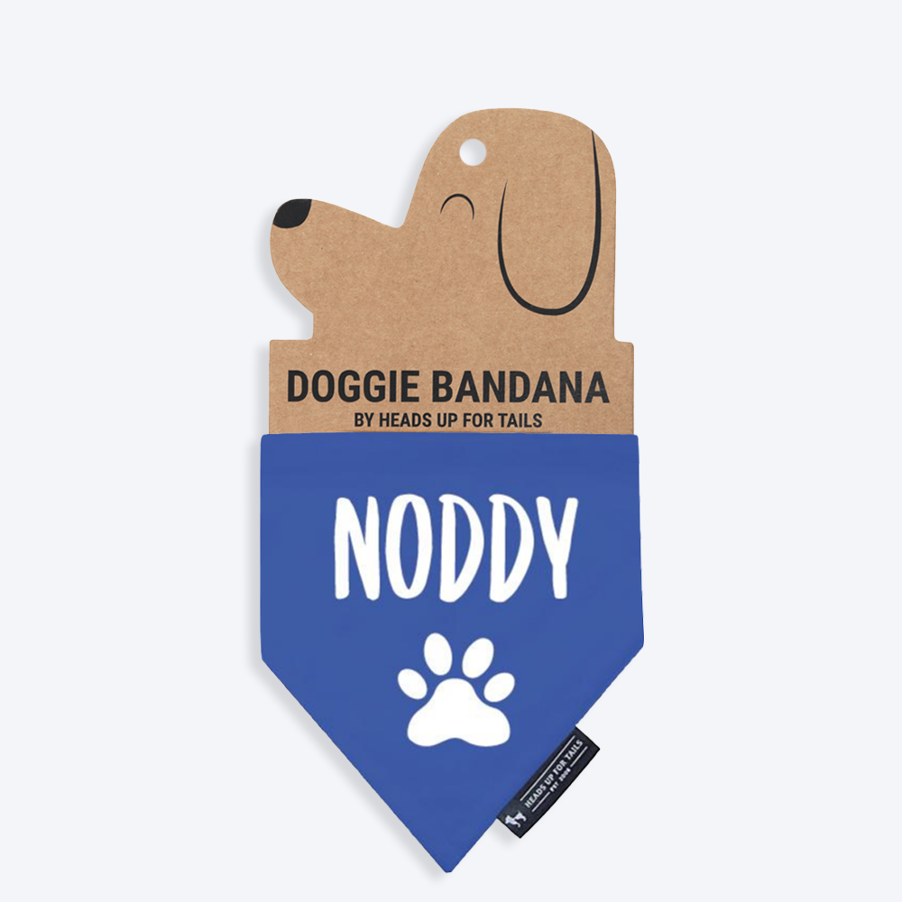 Classic Love Blue Personalised Dog Bandana - Heads Up For Tails