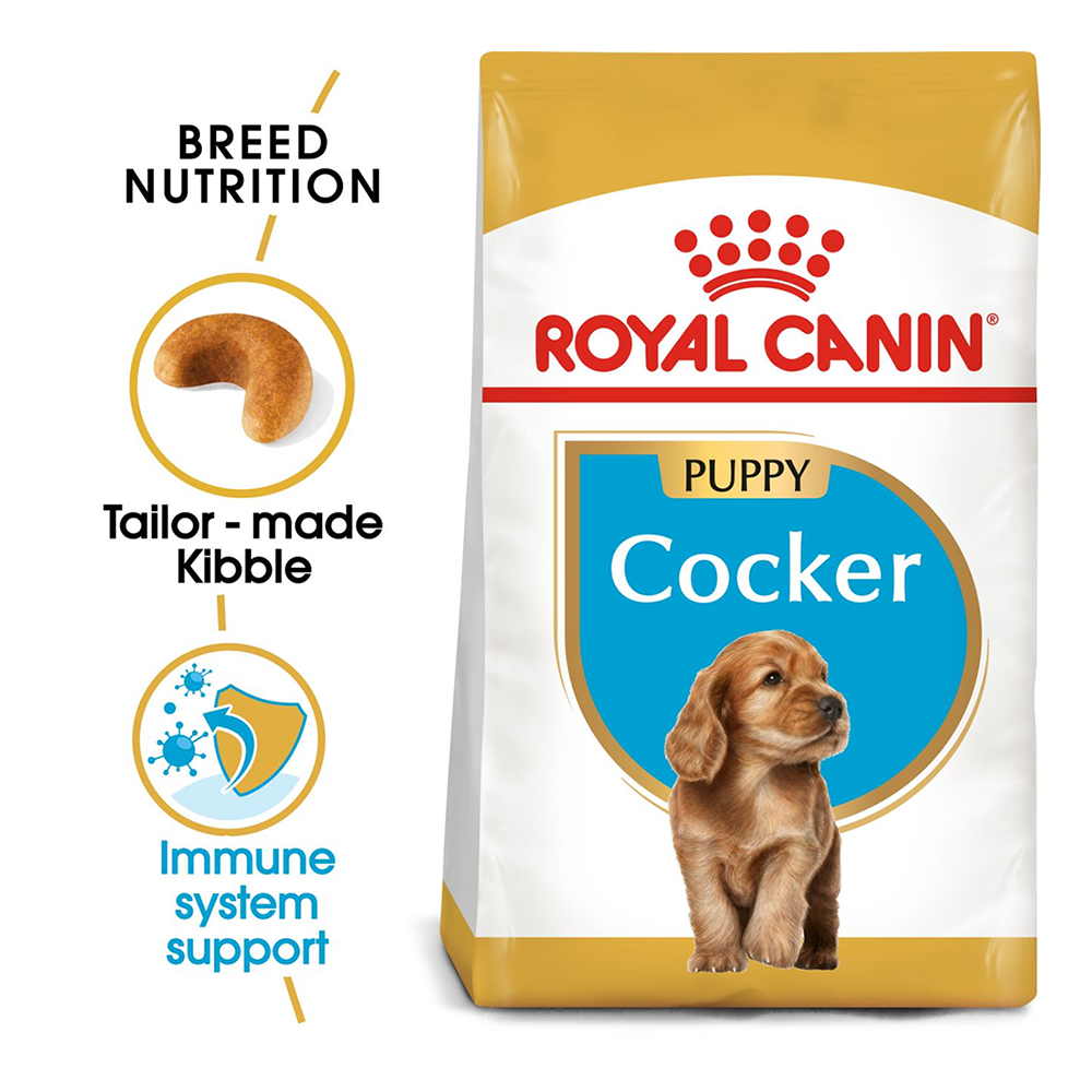 Royal Canin Cocker Junior Food for Puppies - 3 kg - Heads Up For Tails