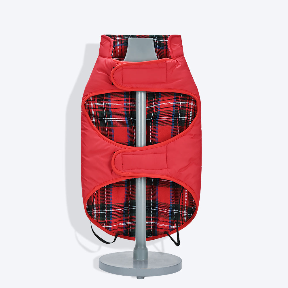 HUFT Wintersong Reversible Dog Jacket - Red - Heads Up For Tails