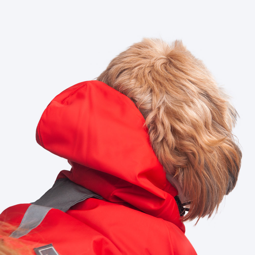 HUFT Drizzle Buddy Dog Raincoat - Red - Heads Up For Tails