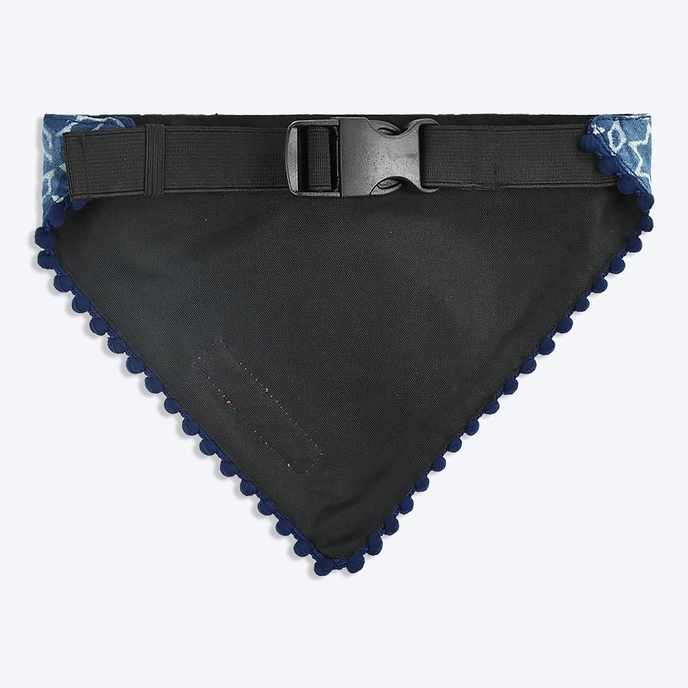 HUFT The Indian Collective Tara Sitara Dog Bandana - Indigo - Heads Up For Tails