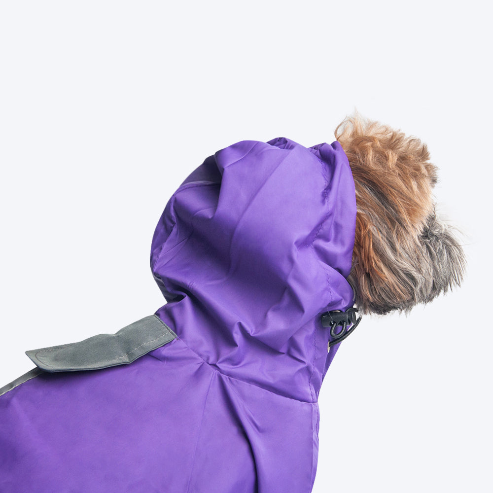 HUFT Drizzle Buddy Dog Raincoat - Purple - Heads Up For Tails