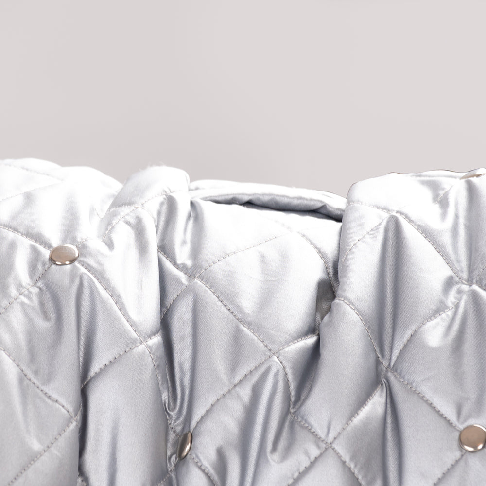 HUFT Luxe Stud Quilted Jacket For Pet - Mat Silver-6