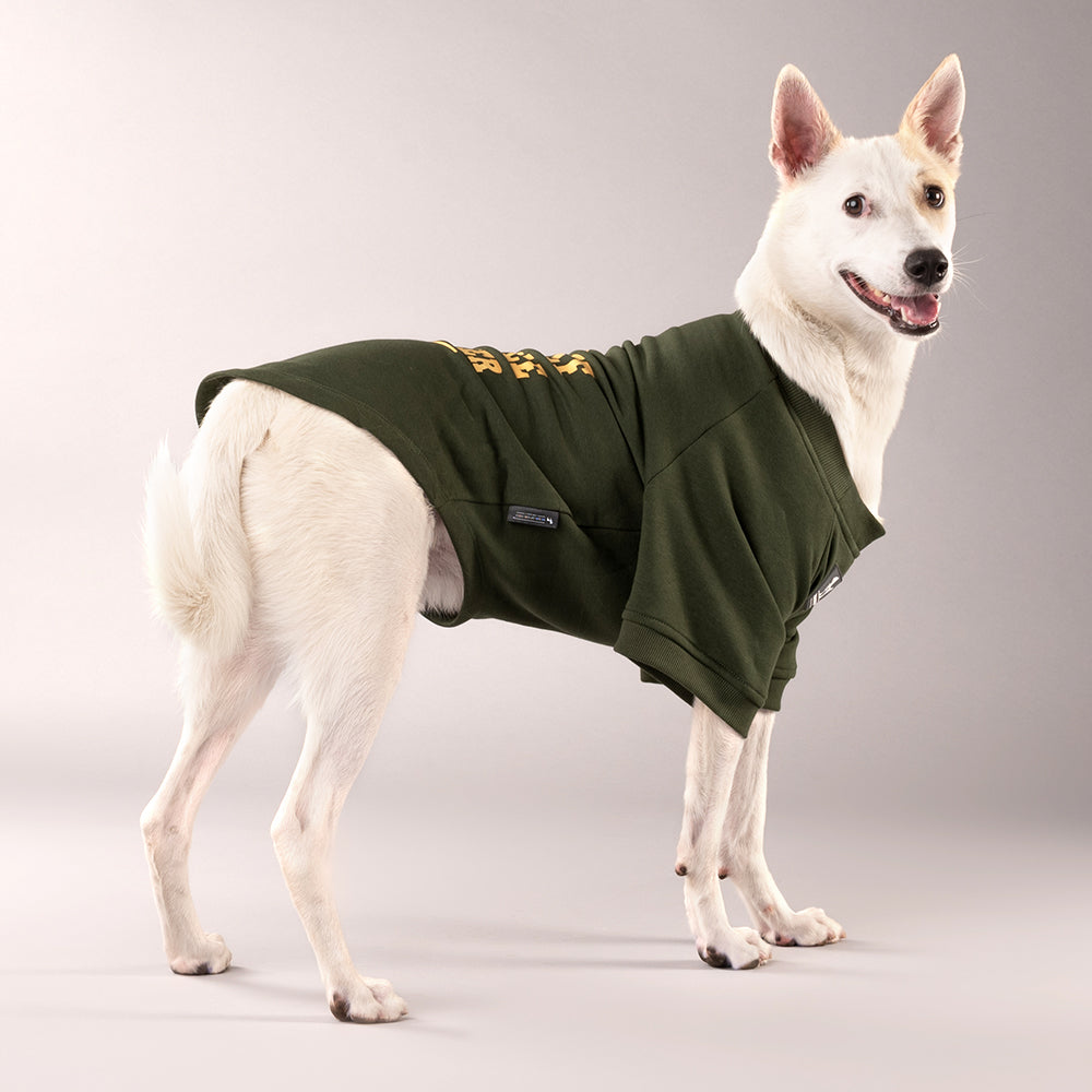 HUFT Chief Cuddle Officer Pet Sweatshirt - Green - Heads Up For Tails