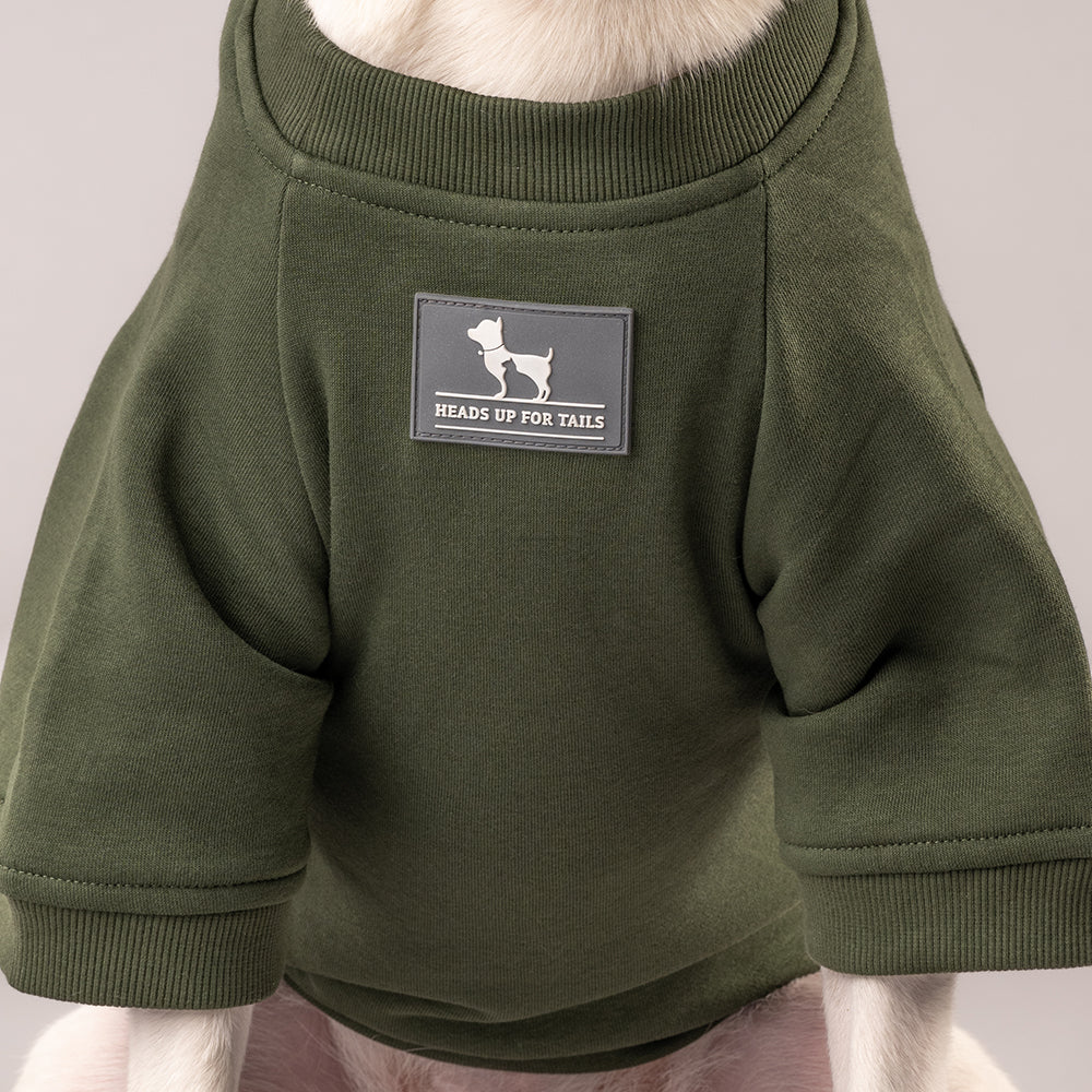 HUFT Chief Cuddle Officer Pet Sweatshirt - Green - Heads Up For Tails
