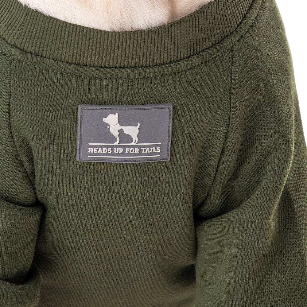 HUFT Chief Cuddle Officer Pet Sweatshirt - Green - Heads Up For Tails