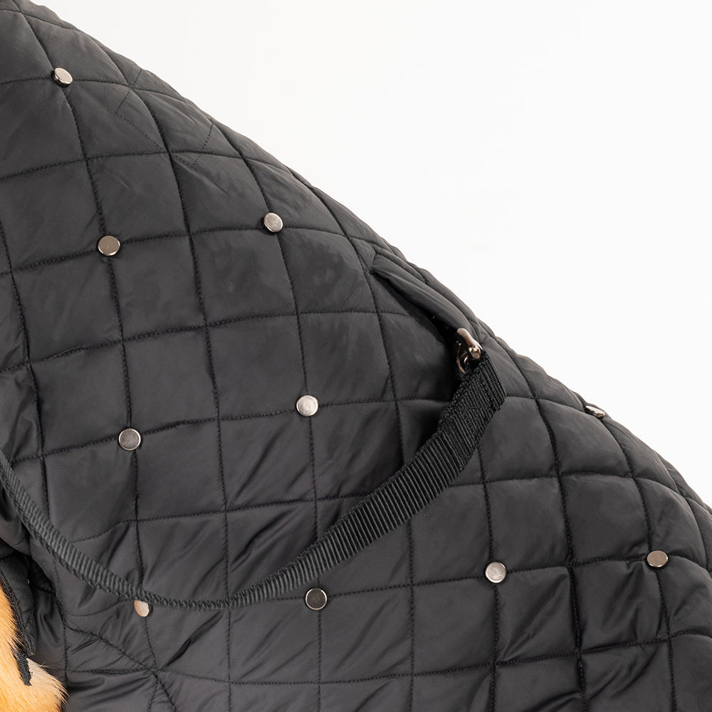 HUFT Luxe Stud Quilted Jacket For Pet - Black - Heads Up For Tails