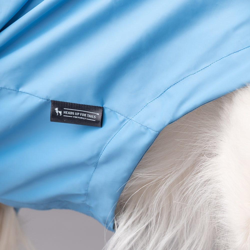 HUFT Drizzle Buddy Dog Raincoat - Sky Blue - Heads Up For Tails