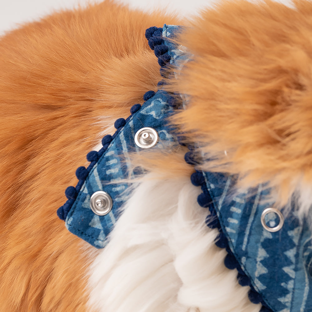 HUFT The Indian Collective Pankti Indigo Cat Bandana - Heads Up For Tails