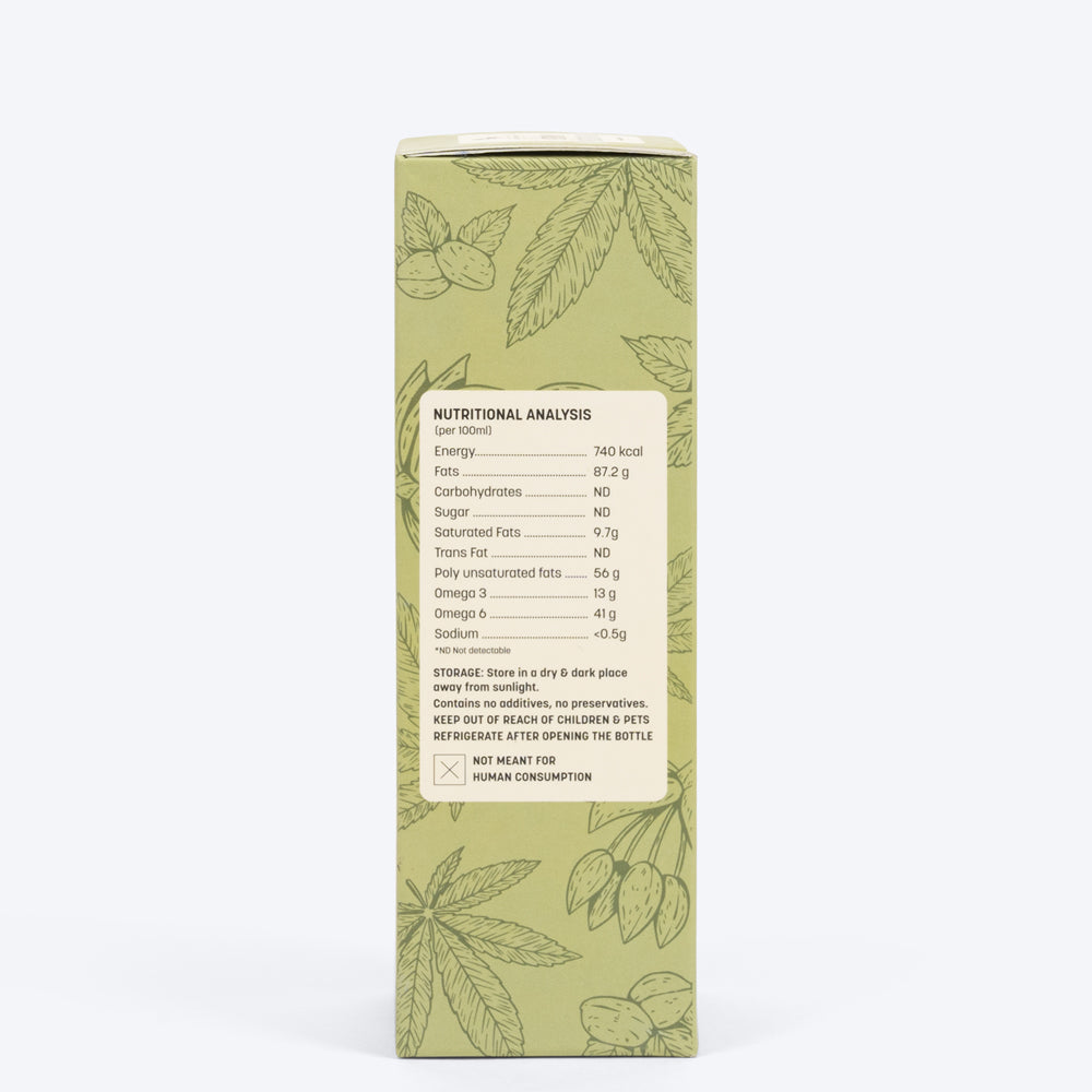 HUFT Cold Pressed Hemp Seed Oil For Dogs and Cats - 200 ml - Heads Up For Tails