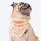 HUFT Personalised Birthday Cheer Dog Bandana - Beige - Heads Up For Tails