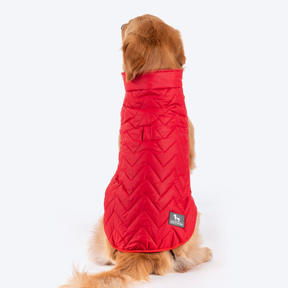 HUFT Wintersong Reversible Dog Jacket - Red - Heads Up For Tails
