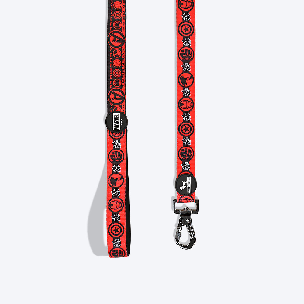 HUFT X Marvel 2.0 Avengers Printed Dog Leash Red and Black