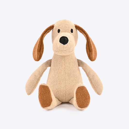 Paws For Earth Pupper Wool Felt Plush Toy For Dogs - Beige - Heads Up For Tails
