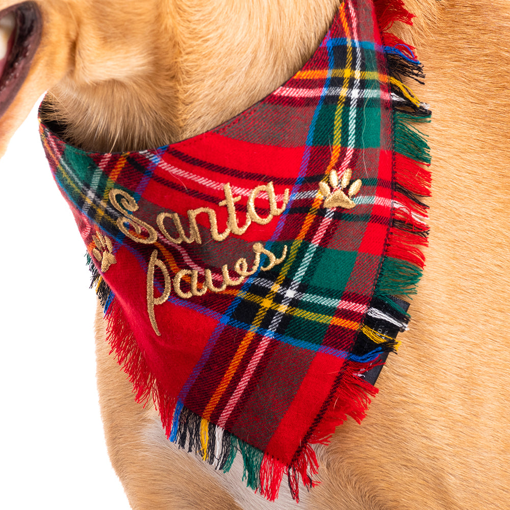HUFT Santa Paws In Town Dog Bandana (Red and Green) - Heads Up For Tails
