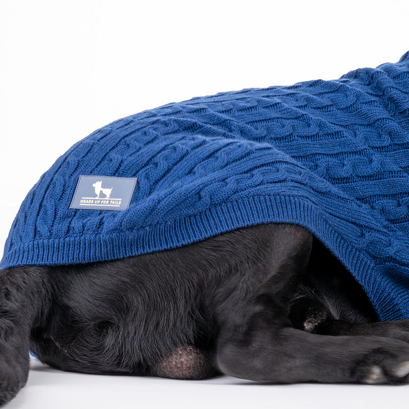 HUFT Cable Knit Sweater - Lazuli Blue - Heads Up For Tails