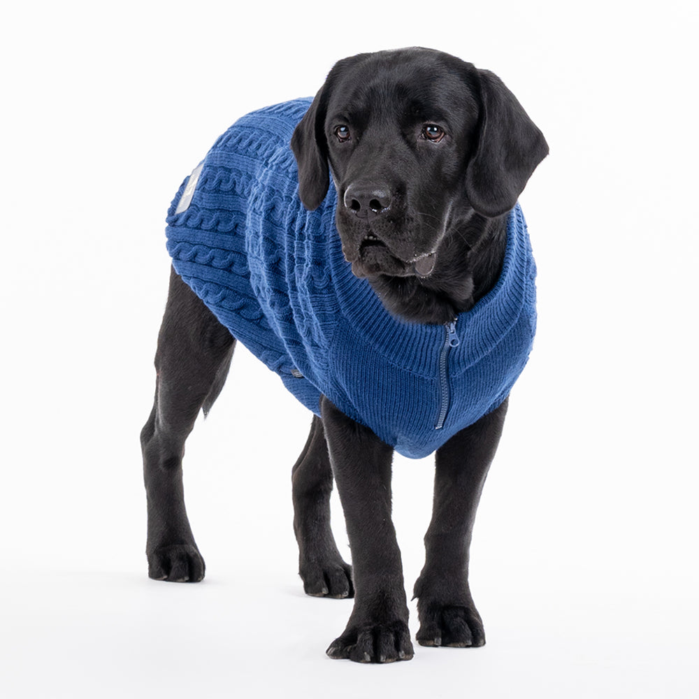 HUFT Cable Knit Sweater - Lazuli Blue - Heads Up For Tails