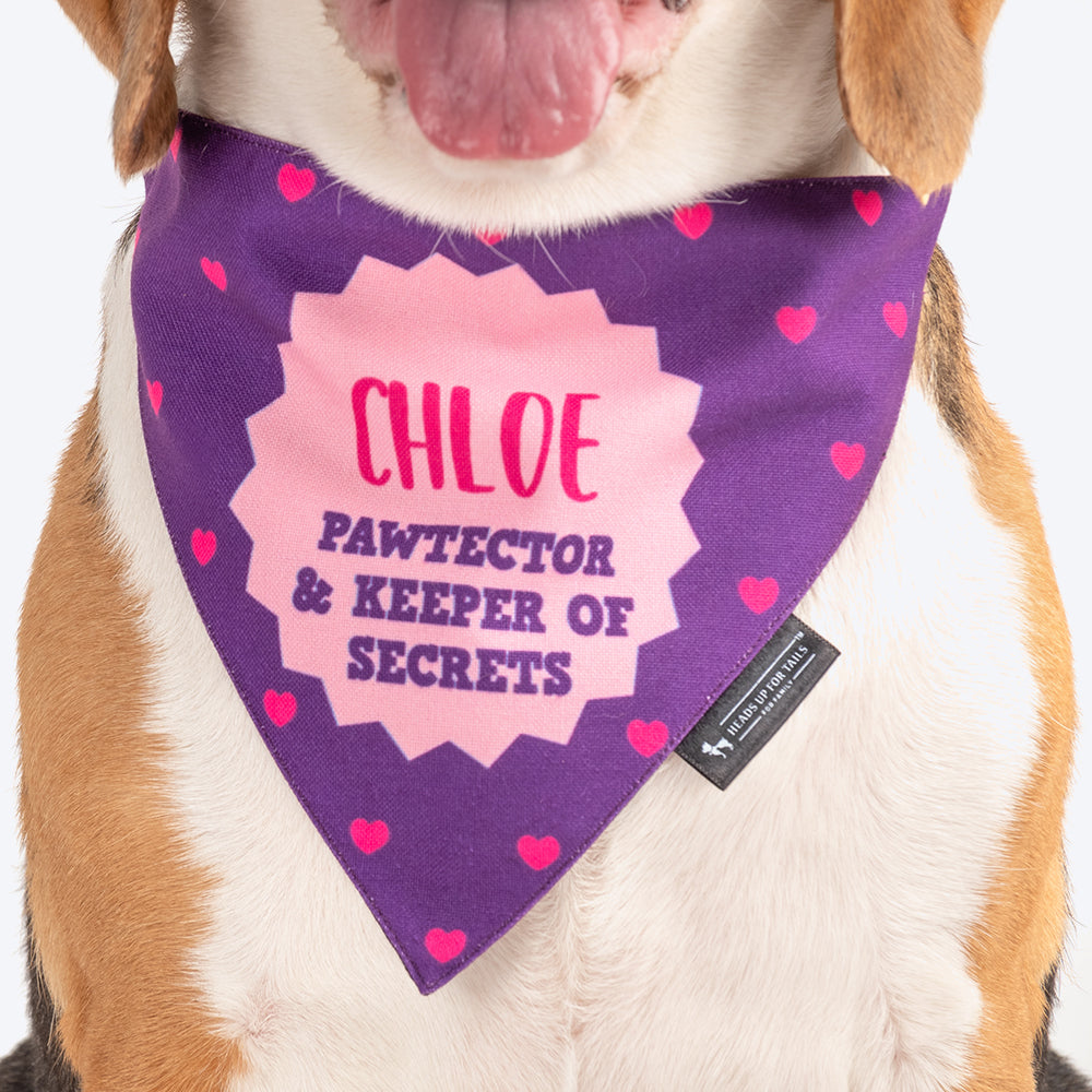 HUFT Personalised Sister - Pawtector & Keeper of Secrets Bandana - Heads Up For Tails