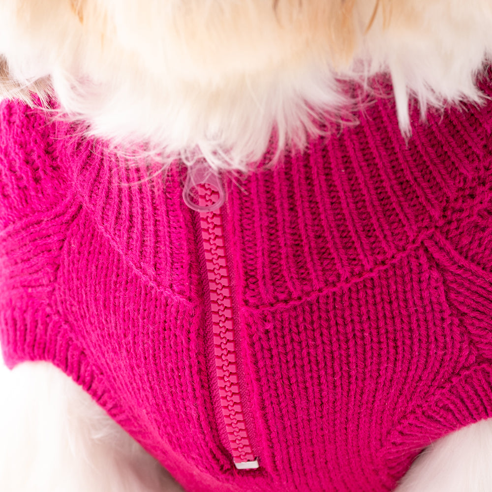 HUFT Cable Knit Sweater - Orchid Flower Pink - Heads Up For Tails