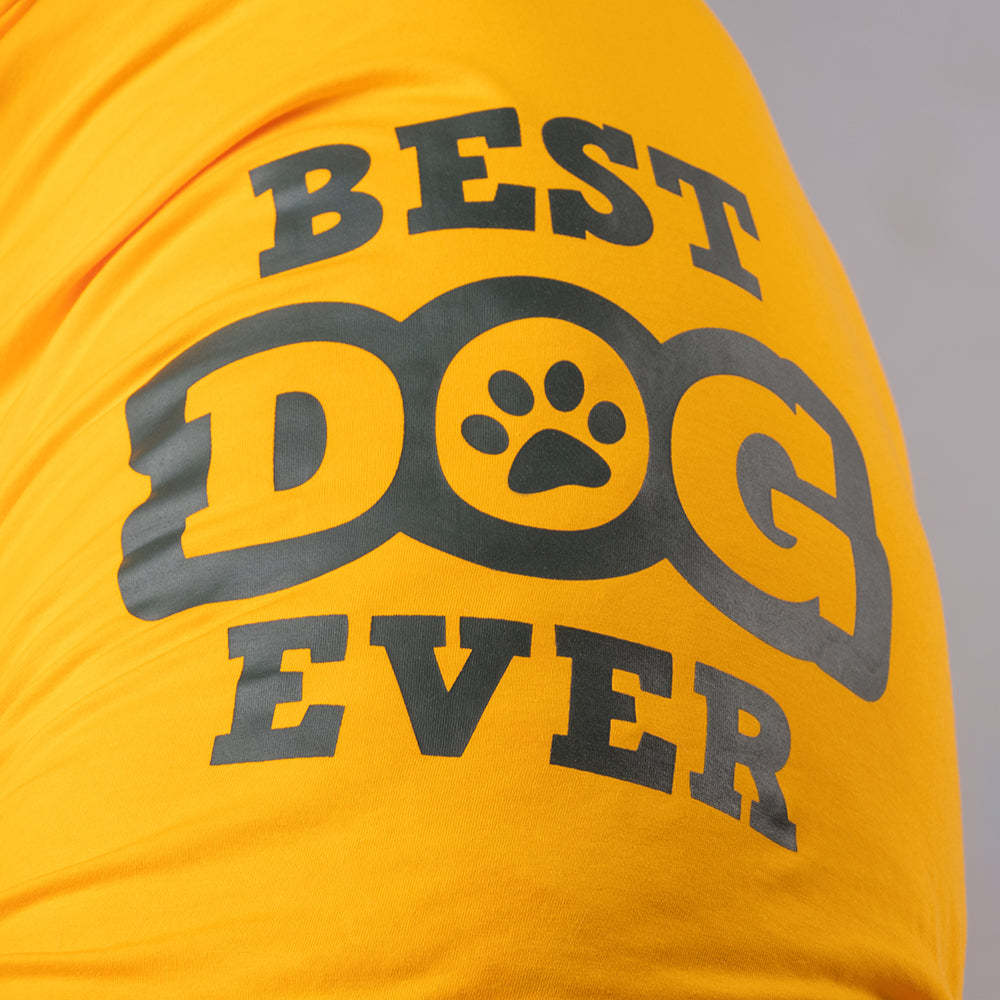 HUFT Best Dog Ever T-Shirt For Dog - Yellow - Heads Up For Tails