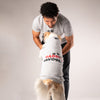 HUFT Twinning - Daddy's Favourite T-Shirt For Dogs - Grey with Black & Red Print - Heads Up For Tails