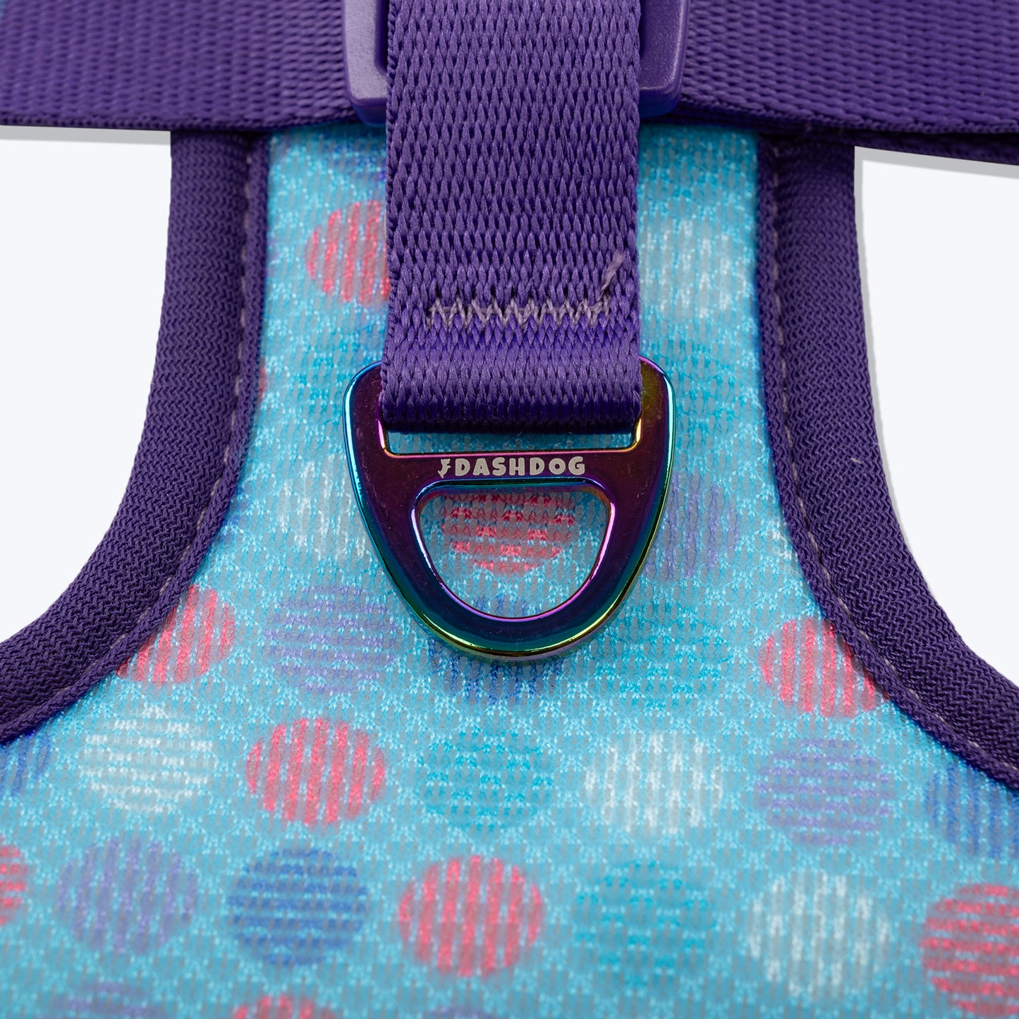 Dash Dog Circle Double Harness - Aqua Blue & Lavender - Heads Up For Tails