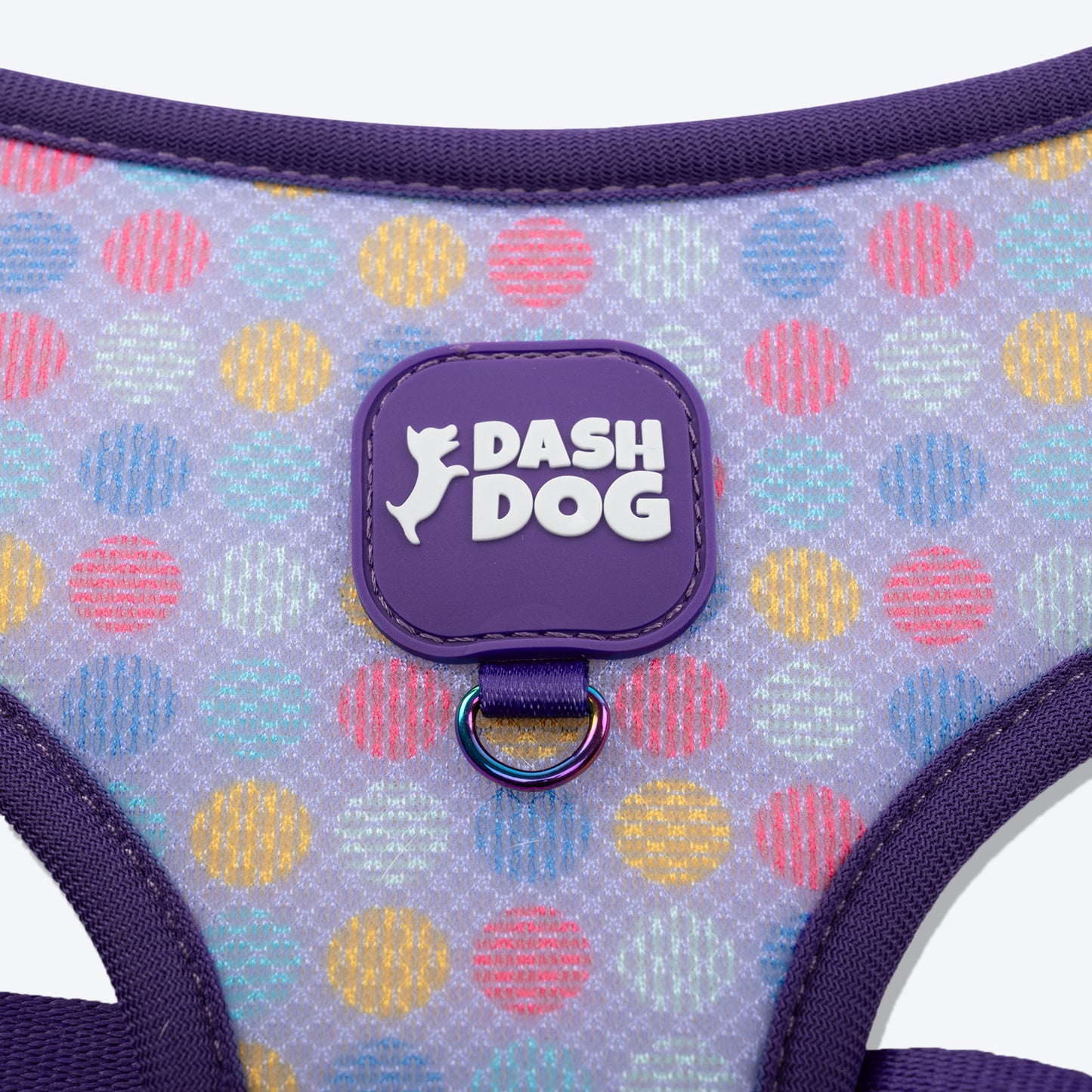 Dash Dog Circle Double Harness - Aqua Blue & Lavender - Heads Up For Tails