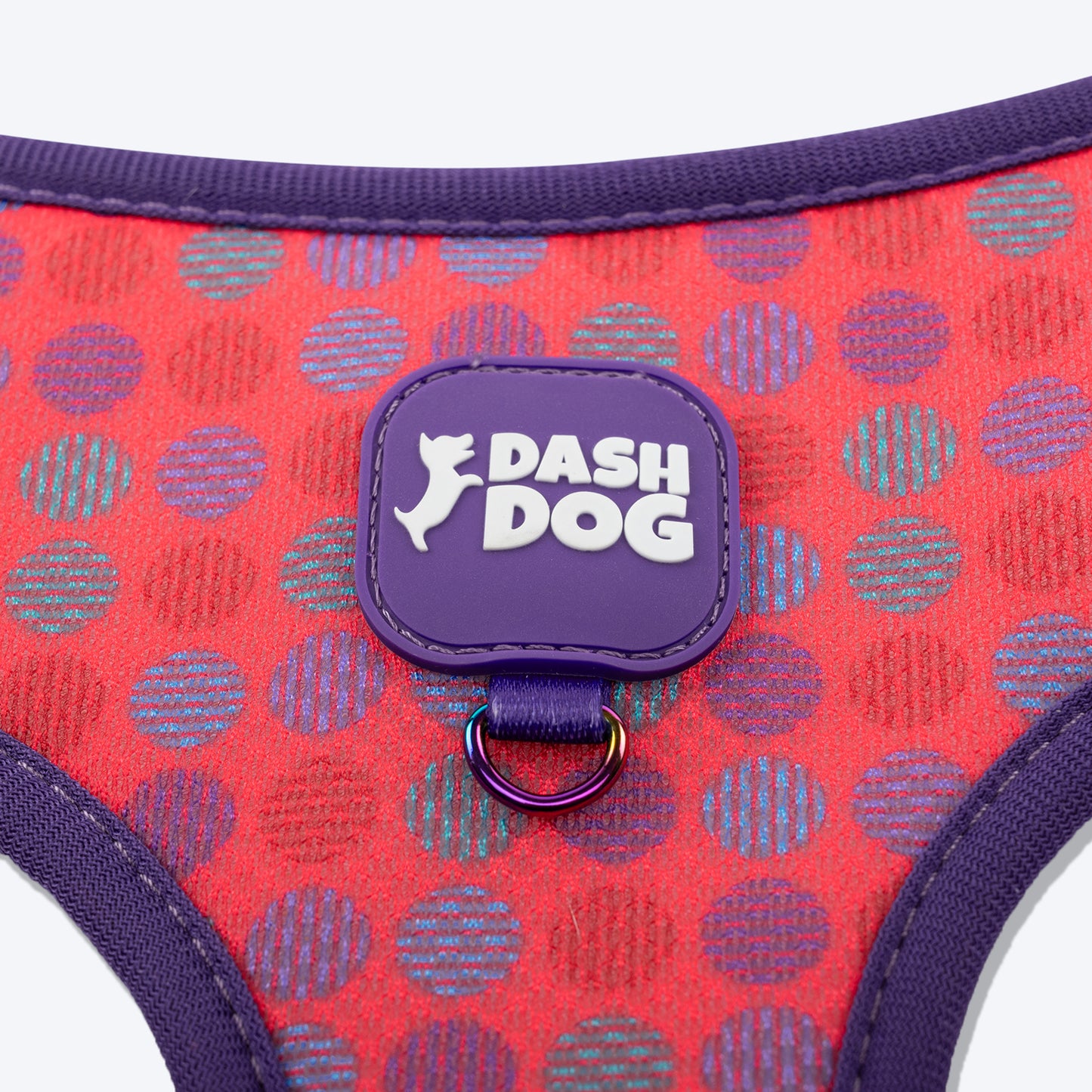 Dash Dog Circle Double Harness - Violet & Red - Heads Up For Tails