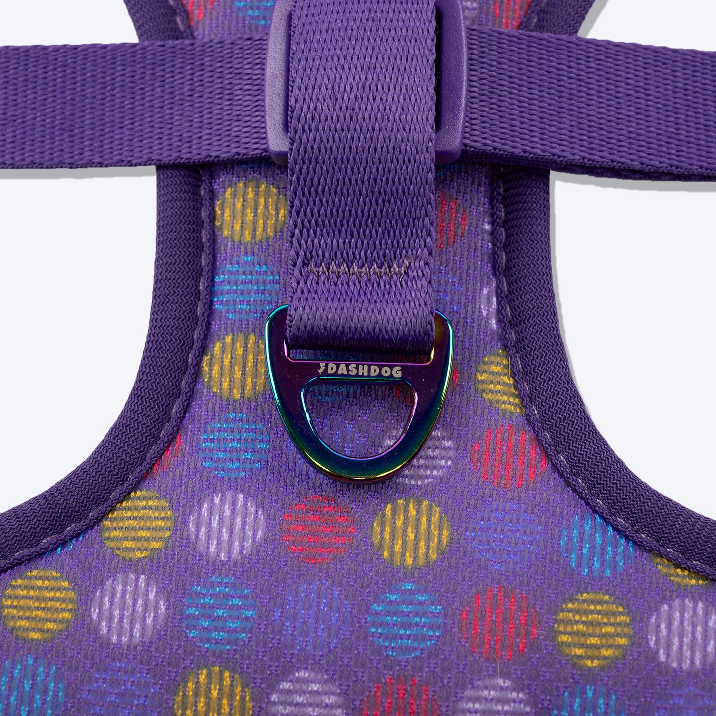 Dash Dog Circle Double Harness - Violet & Red - Heads Up For Tails