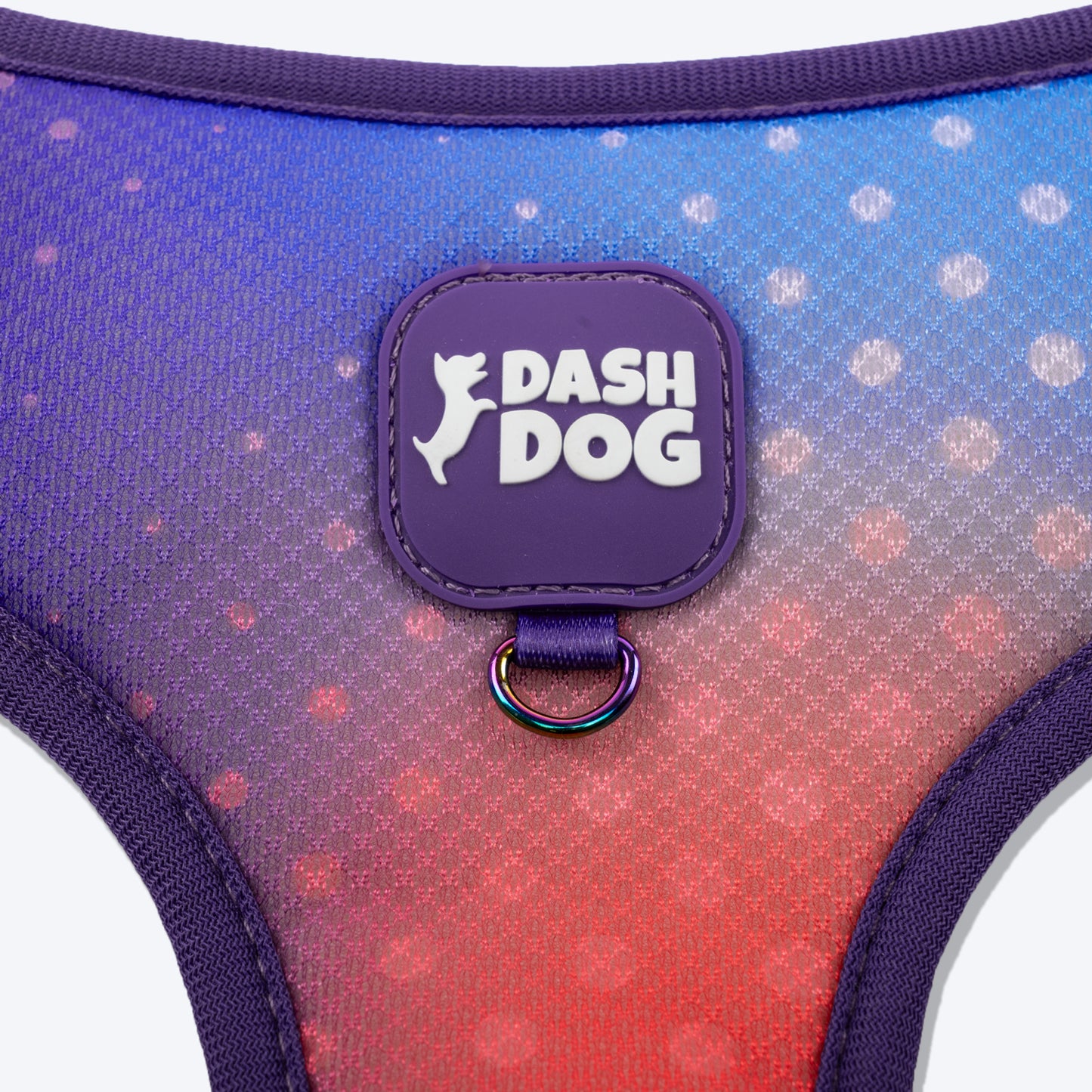 Dash Dog Flow Easy Walk Harness - Violet & Red - Heads Up For Tails