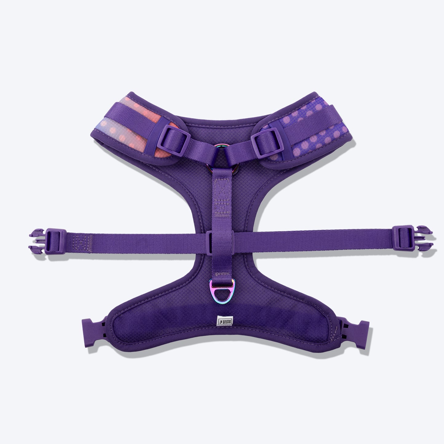 Dash Dog Flow Easy Walk Harness - Violet & Red - Heads Up For Tails
