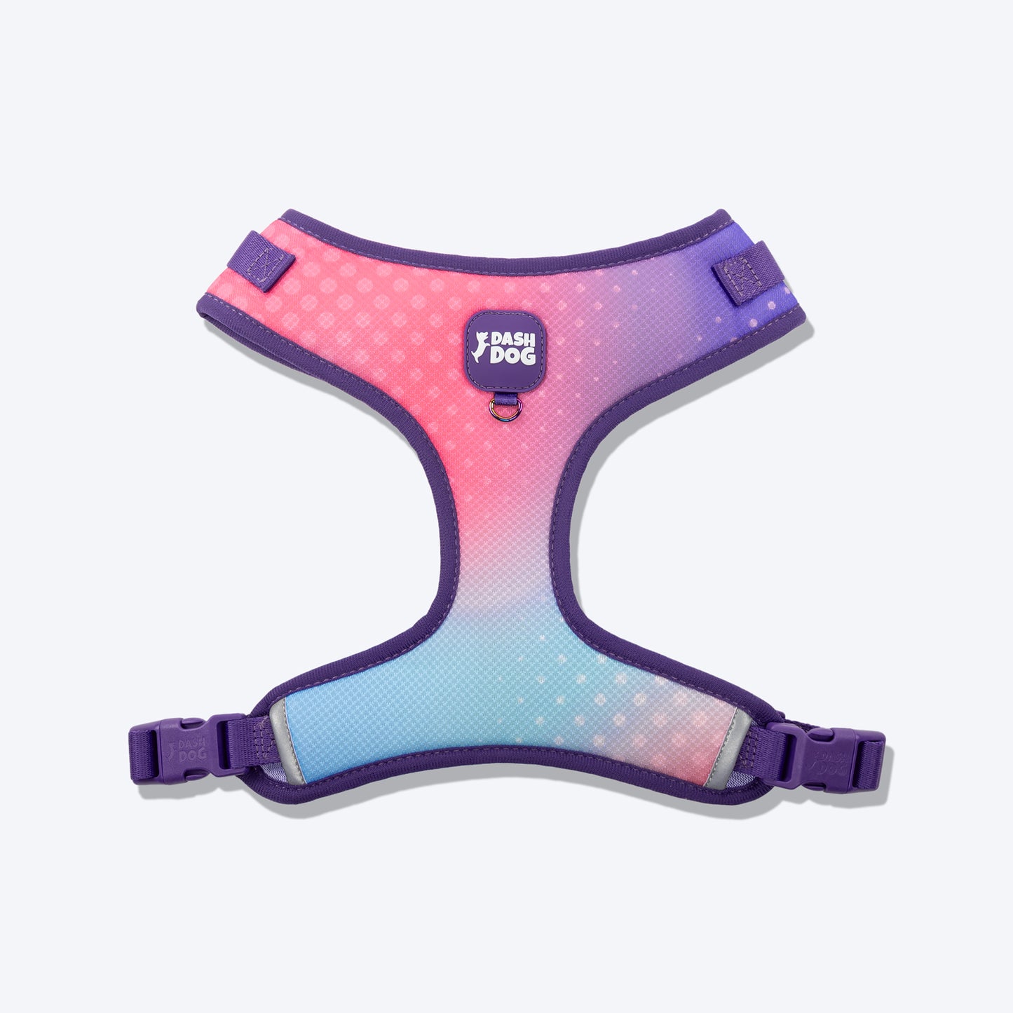 Dash Dog Flow Easy Walk Harness - Aqua Blue & Pink - Heads Up For Tails