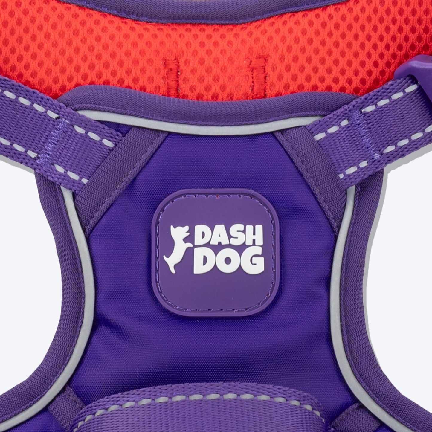 Dash Dog Zoom Walk Along Harness - Violet & Red - Heads Up For Tails
