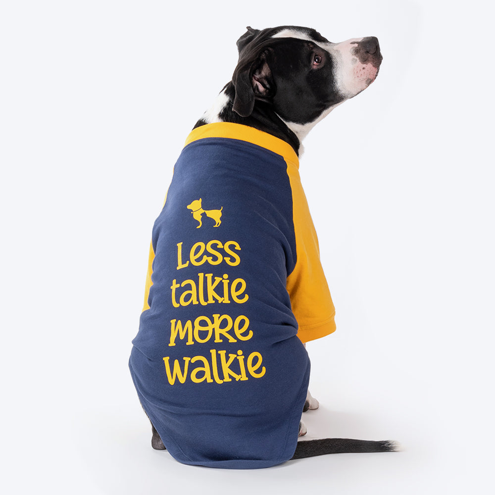 HUFT Less Talkie More Walkie Pet Sweatshirt - Navy - Heads Up For Tails