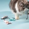 HUFT Cutest Collection Mim and Mo Cat Toys - Blue - Heads Up For Tails