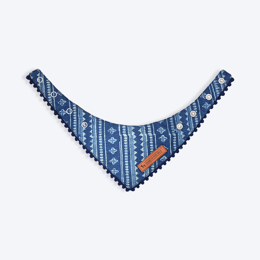 HUFT The Indian Collective Pankti Indigo Cat Bandana - Heads Up For Tails