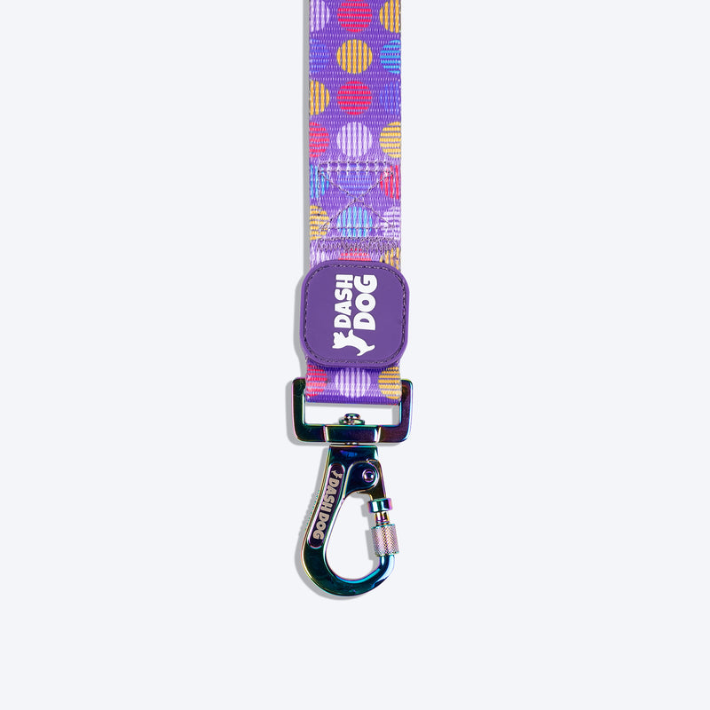 Dash Dog Circle Printed Leash - Violet & Red - Heads Up For Tails
