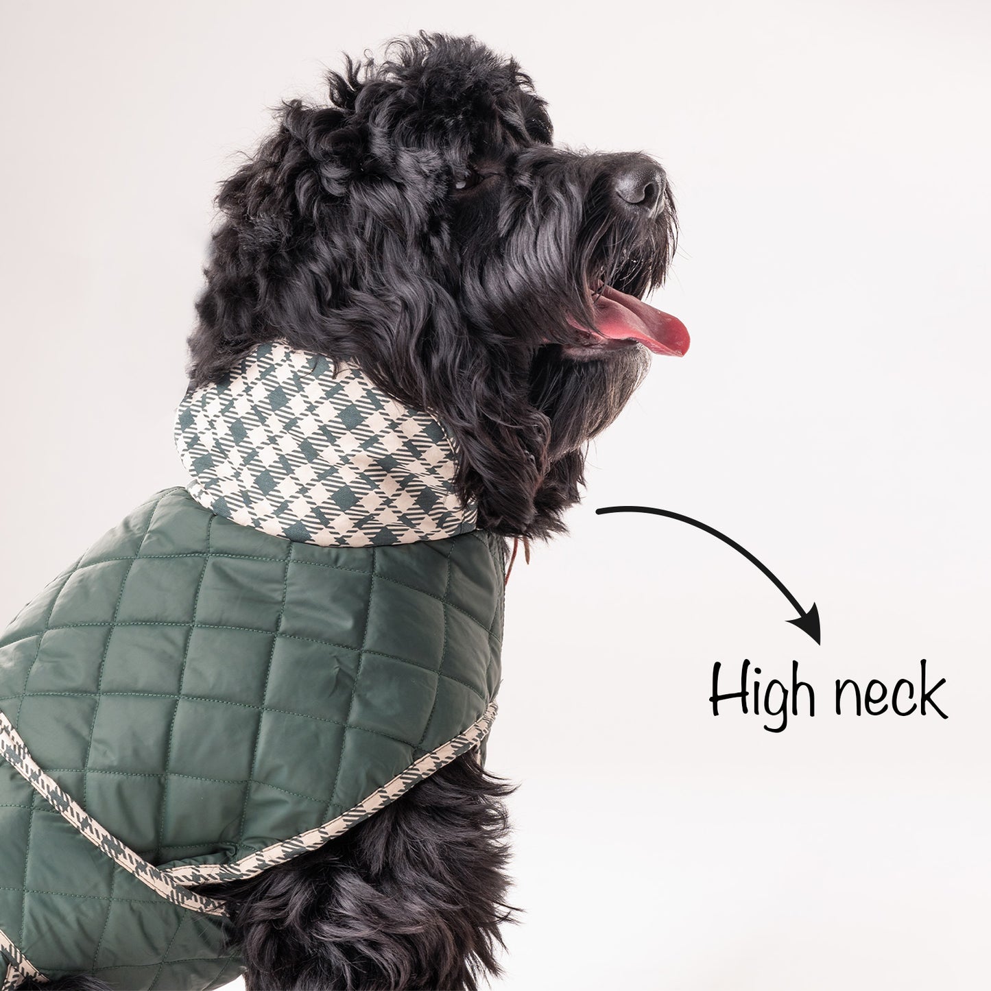 HUFT Grrberry Quilted Dog Jacket- Forest Green - Heads Up For Tails
