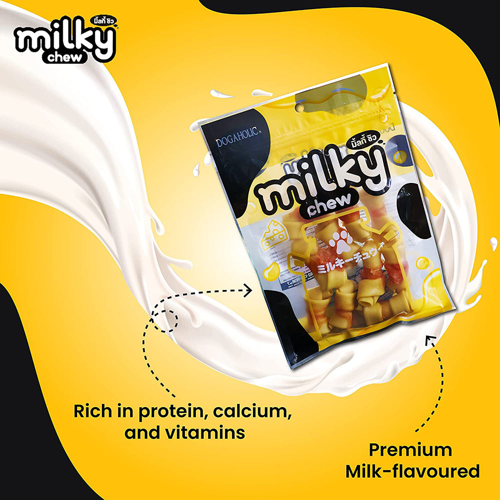 Dogaholic Milky Chew Cheese & Chicken Bone - 10 Pcs - 150 g_04