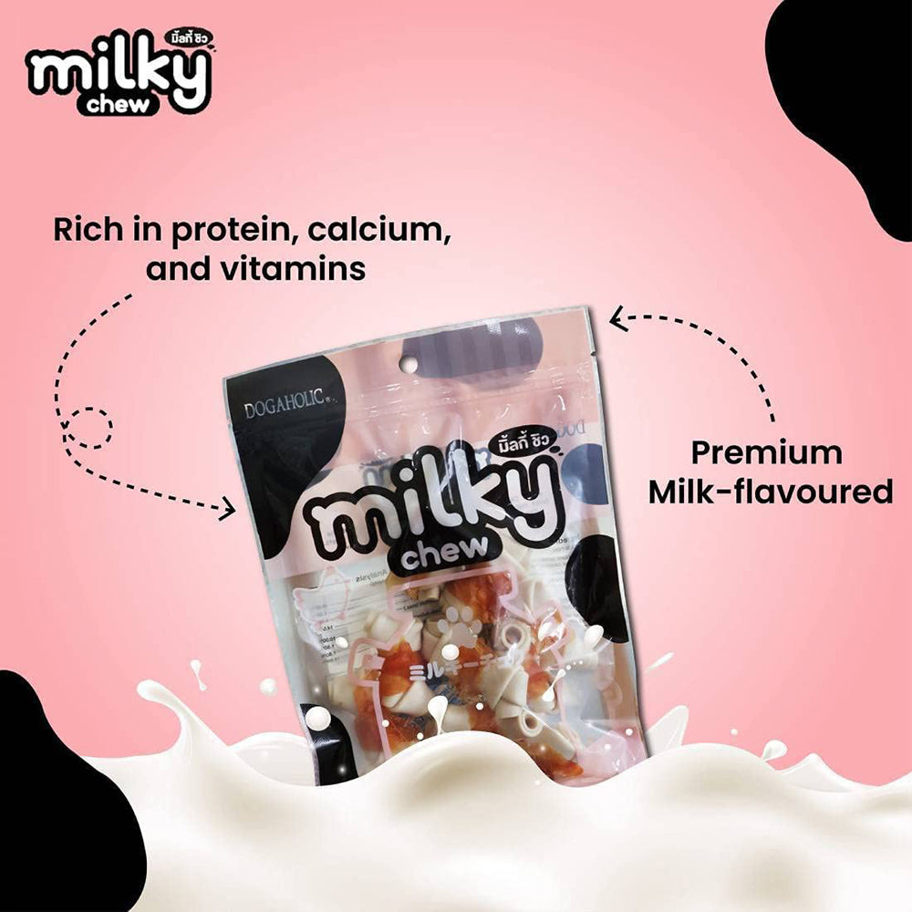 Dogaholic Milky Chew Chicken Bone Style - Chicken - 10 Pcs - 140 g_03