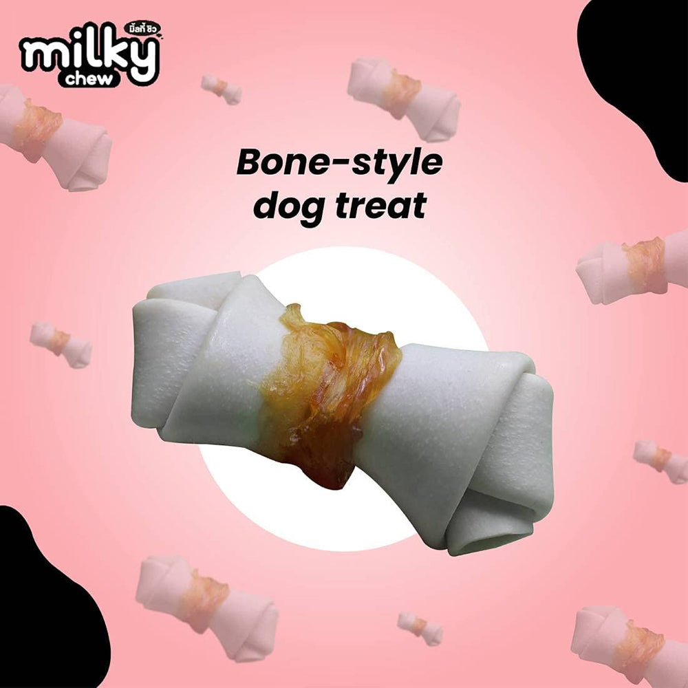 Dogaholic Milky Chew Chicken Bone Style - Chicken - 10 Pcs - 140 g_04