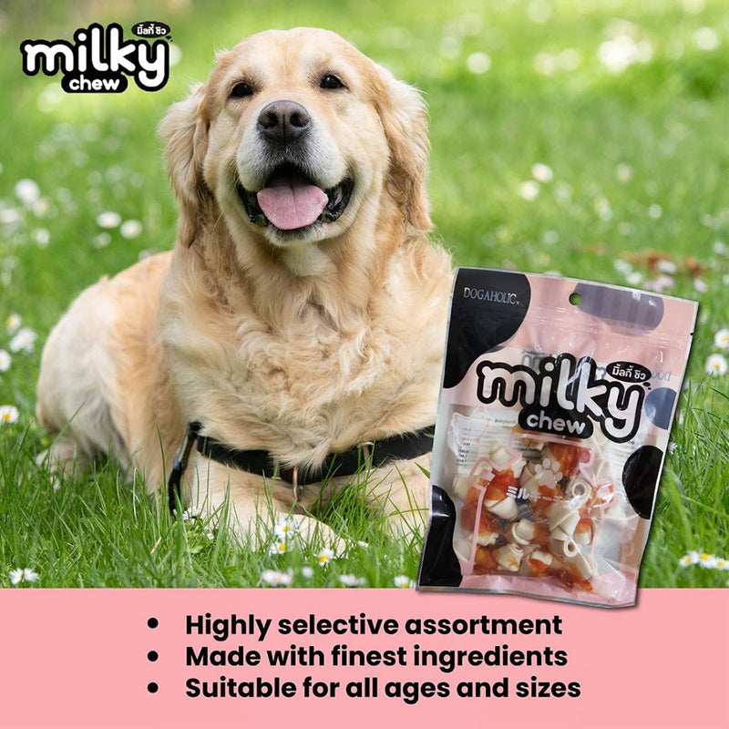 Dogaholic Milky Chew Chicken Bone Style - Chicken - 10 Pcs - 140 g_05