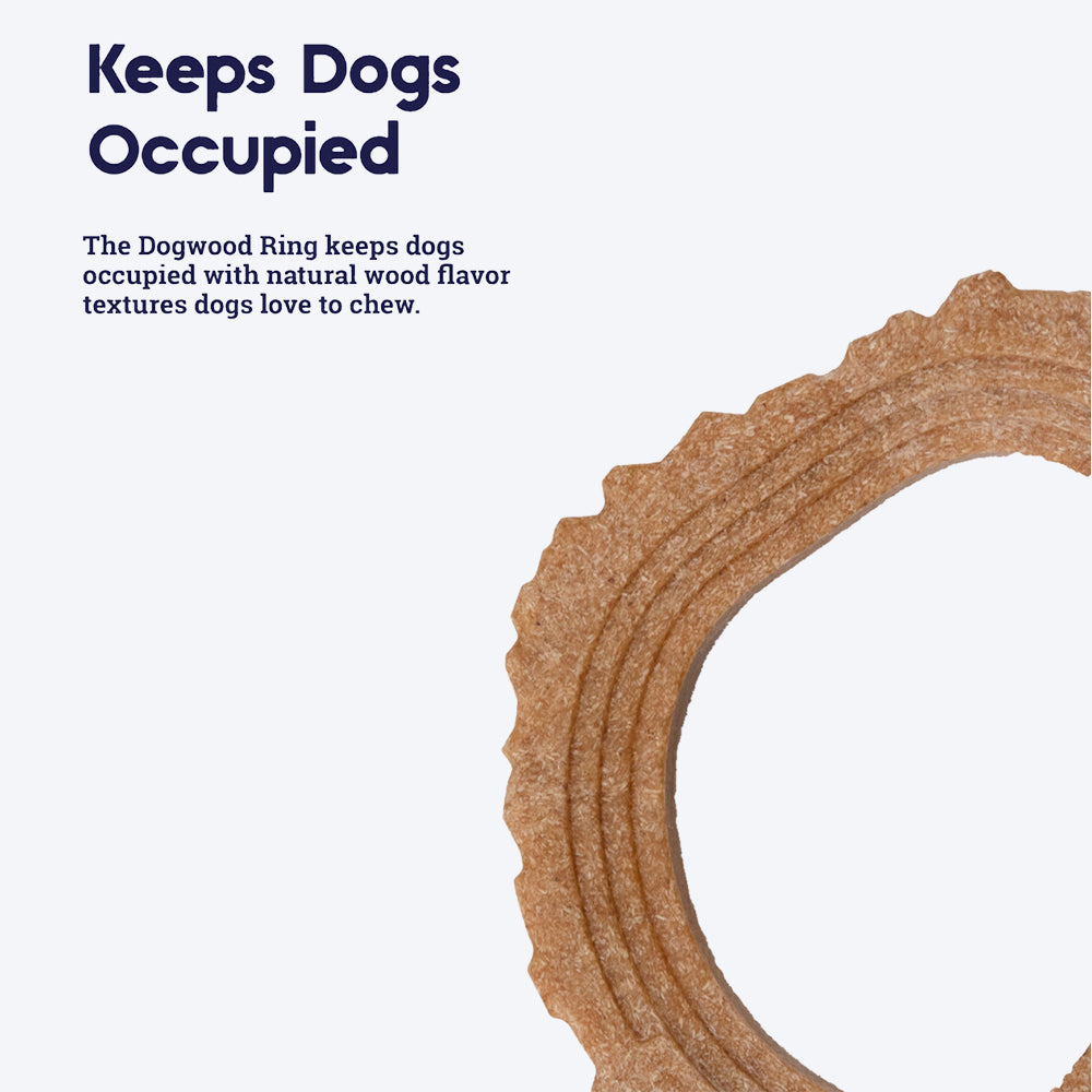 Petstages Dogwood Ring Dog Chew Toy - XS - Brown - Heads Up For Tails