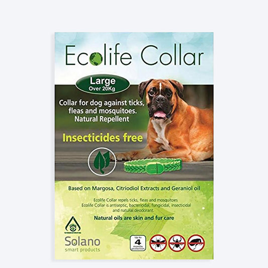 Ecolife Tick & Flea Collar for Large Dogs (Over 20 kg) - Heads Up For Tails
