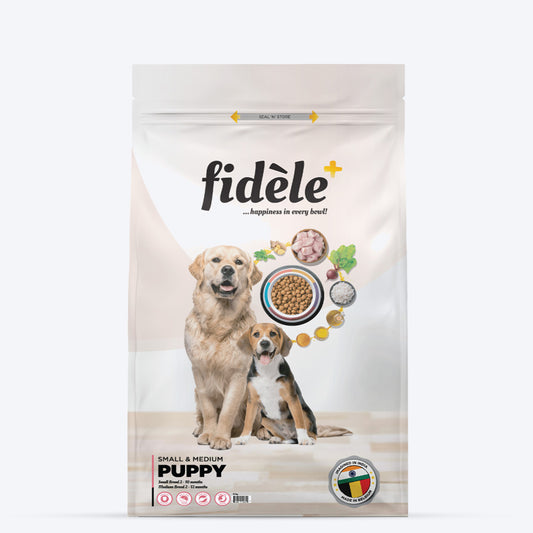 Fidele+ Small & Medium Breed Puppies Dry Dog Food - Heads Up For Tails