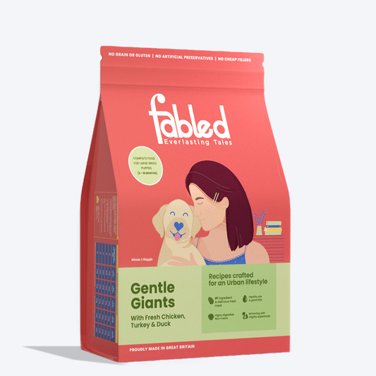 Fabled Gentle Giant With Fresh Chicken, Turkey And Duck Puppy Dry Food - Heads Up For Tails