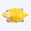 GiGwi Suppa Puppa Dog Squeaker Toy - Dino - Yellow/Purple - Heads Up For Tails